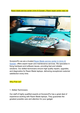 Razer blade service center Umm Al Quwain _ Razer repair center near me