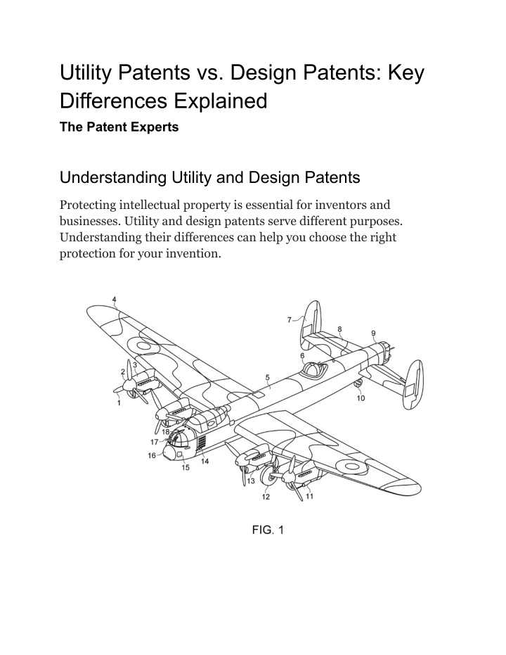 utility patents vs design patents key differences