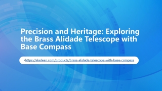 Brass Alidade Telescope with Base Compass