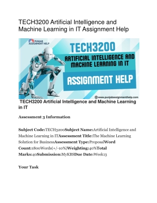 tech3200 artificial intelligence and machine