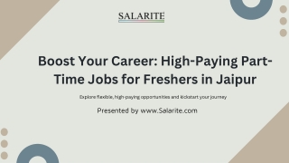 Boost Your Career High-Paying Part-Time Jobs for Freshers in Jaipur