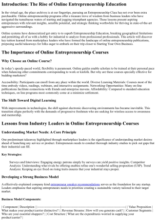 introduction the rise of online entrepreneurship