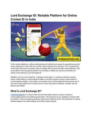 Lord Exchange ID_ Reliable Platform for Online Cricket ID in India (1)