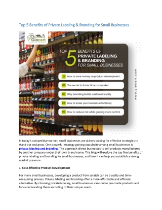 Boost Your Small Business with Private Labeling & Branding