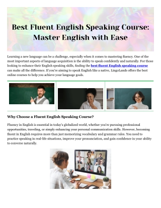 best fluent english speaking course master