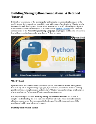 building strong python foundations a detailed