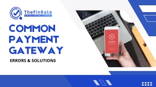 common payment gateway errors solutions