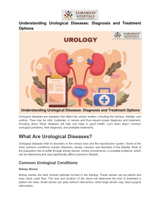 Understanding Urological Diseases_ Diagnosis and Treatment Options