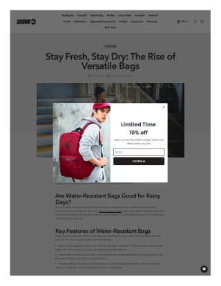 Stay Fresh, Stay Dry: The Rise of Versatile Bags