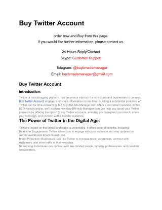 buy twitter account