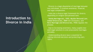 introduction to divorce in india