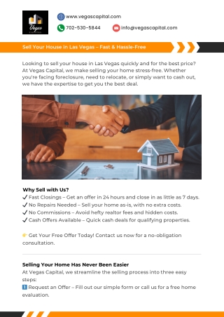 Sell My House in Las Vegas – Quick, Hassle-Free, and Best Price