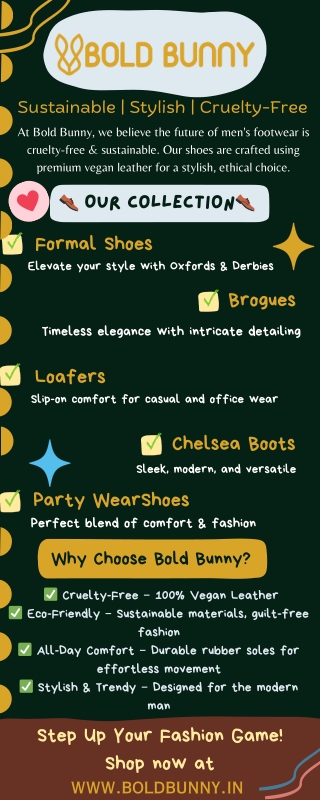 Eco-Chic Elegance: Non Leather Formal Shoes by Bold Bunny