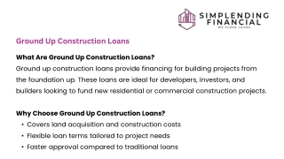 Ground Up Construction Loans: The Key to Successful Building Projects