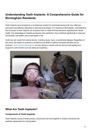 understanding teeth implants a comprehensive