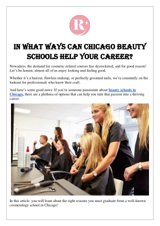 In What Ways Can Chicago Beauty Schools Help Your Career
