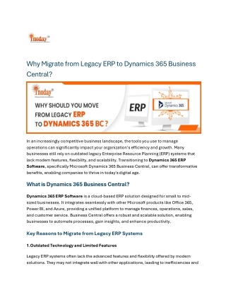 why migrate from legacy erp to dynamics