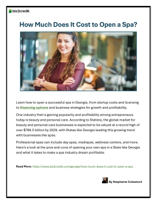 How Much Does It Cost to Open a Spa