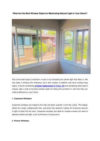 What Are the Best Window Styles for Maximizing Natural Light in Your Home