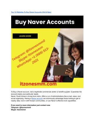 Top 12 Websites To Buy Naver Accounts (Old & New)