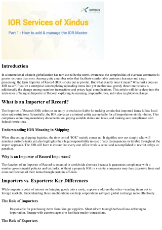 What is an Importer of Record? Key Insights for Businesses