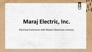 Maraj Electric, Inc. - Superior Electrical Solutions for Modern Needs