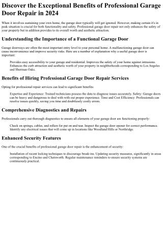 discover the exceptional benefits of professional