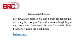 bodenschutz brc swiss