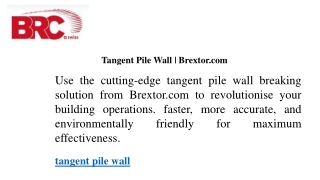 Tangent Pile Wall  Brextor.com