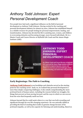 Anthony Todd Johnson_ Expert Personal Development Coach
