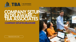 company setup in delaware tba associates
