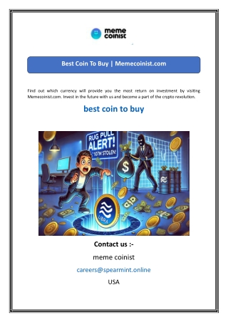 Best Coin To Buy  Memecoinist