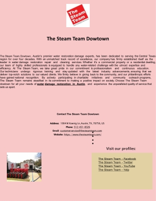 The Steam Team Dowtown