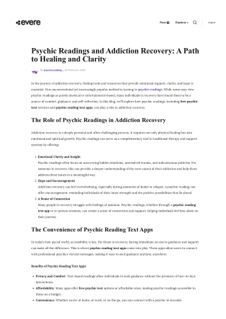 Psychic Readings and Addiction Recovery A Path to Healing and Clarity
