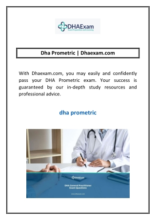 Dha Prometric | Dhaexam.com