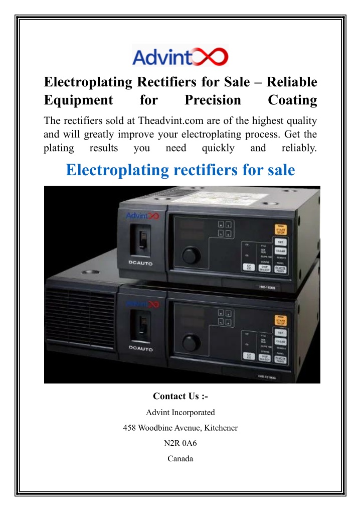 electroplating rectifiers for sale reliable