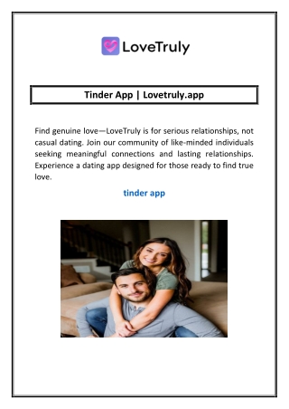 tinder app lovetruly app
