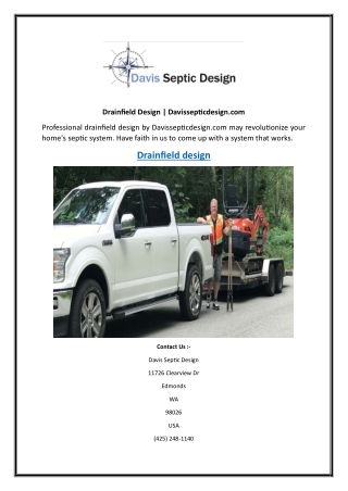 Drainfield Design  Davissepticdesign
