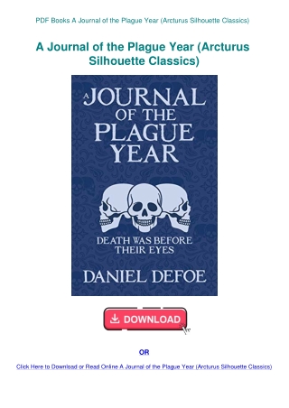 PDF Books A Journal of the Plague Year (Arcturus Silhouette Classics)