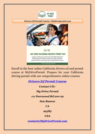 drivers ed permit course mydrivepermit com