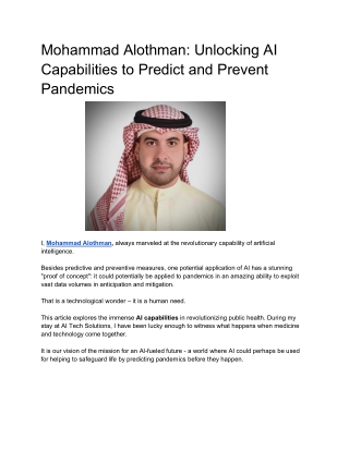mohammad alothman unlocking ai capabilities