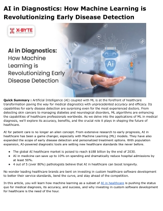 ai in diagnostics how machine learning
