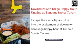Downtown San Diego Happy Hour Unwind at Timeout Sports Tavern