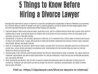 5 Things to Know Before Hiring a Divorce Lawyer