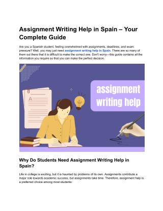 assignment writing help in spain your complete