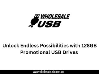 Unlock Endless Possibilities with 128GB Promotional USB Drives