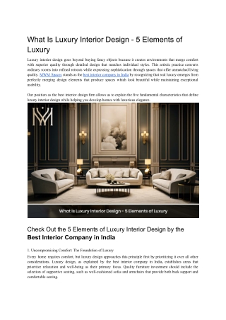 What Is Luxury Interior Design - 5 Elements of Luxury - MWM Spaces