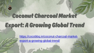 The coconut charcoal market export has seen significant growth due to increasing global demand for eco