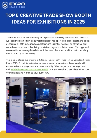 5 CREATIVE TRADE SHOW BOOTH IDEAS FOR EXHIBITIONS