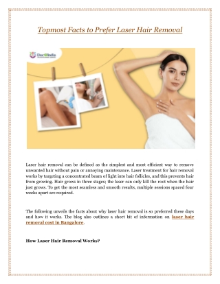 Topmost Facts to Prefer Laser Hair Removal